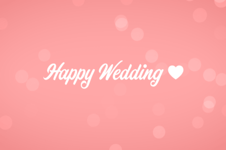結婚式用無料動画素材ハッピーウエディング ピンク