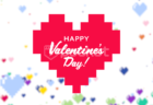 Happy Valentine dot design heart free material video pocket