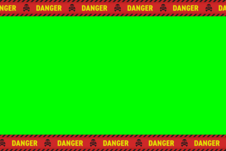 DANGER（危険）CAUTION（注意）規制線テープ動画素材